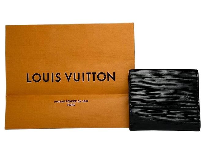 Vintage Louis Vuitton Epi Leather Bifold Wallet Black