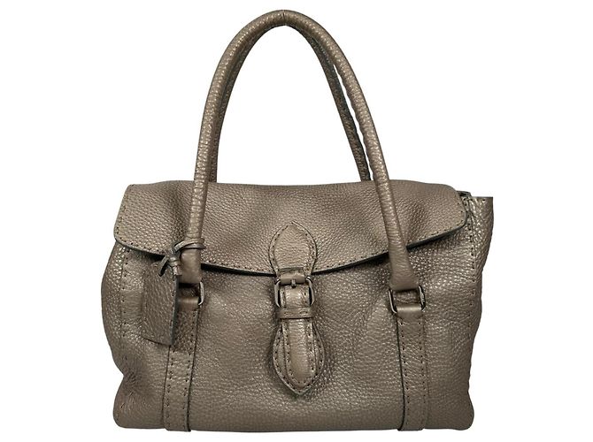 Bolsa Fendi Metallic Beige