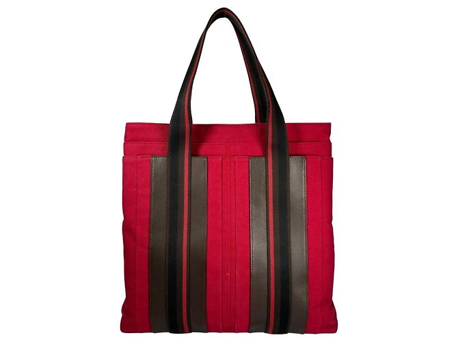 Hermès Bolso Hermes para mujer Castaño Negro Roja