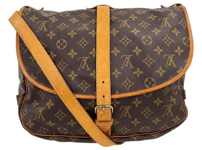 Bolsa de Ombro Louis Vuitton Saumur 35 Marrom