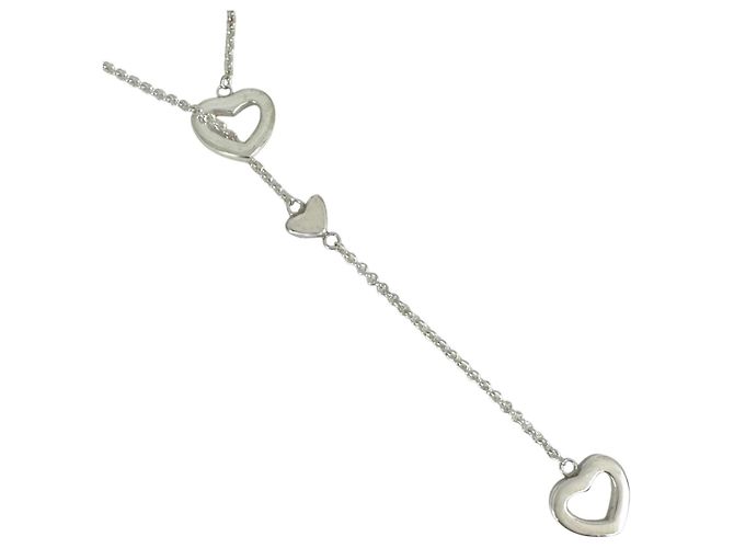 Autre Marque Collana Lariat Tiffany Heart Link Argento