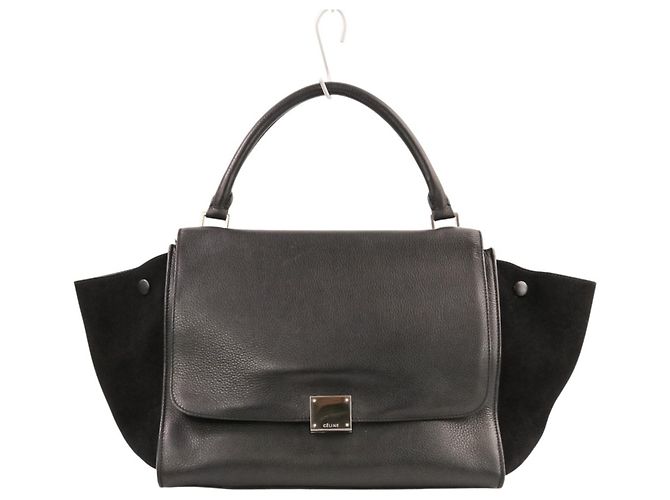 Céline Celine Trapeze Medium 2-Way Handbag/Shoulder Bag Black