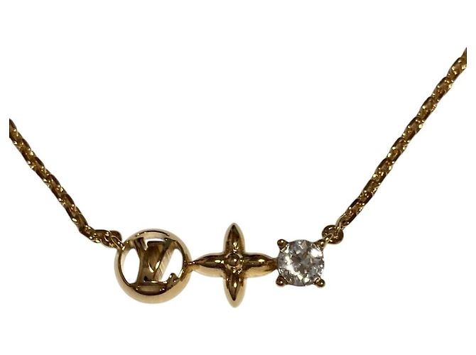 Collar con colgante de oro Louis Vuitton Dorado