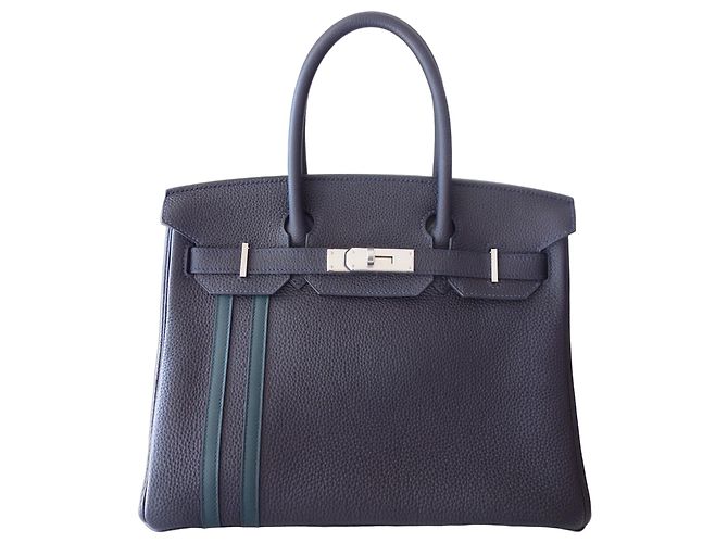 Hermès Birkin 30 Officier em couro Azul