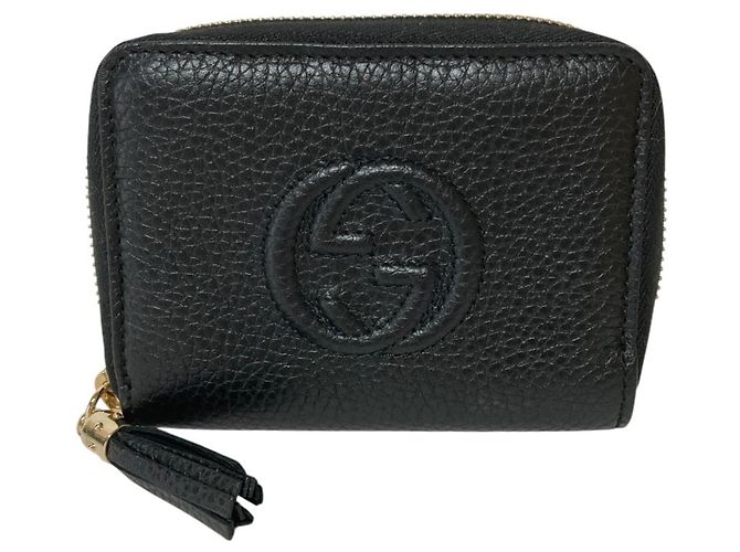 Monedero de piel GUCCI Soho Interlocking G Negro