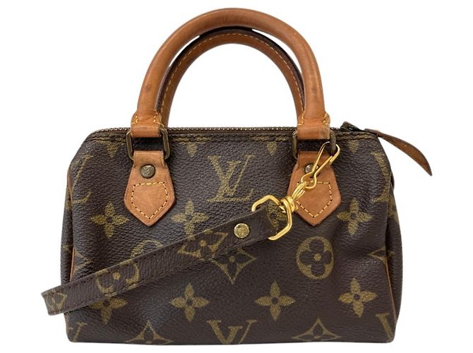 Louis Vuitton Vintage Monogram Mini Speedy Shoulder Pouch Marron