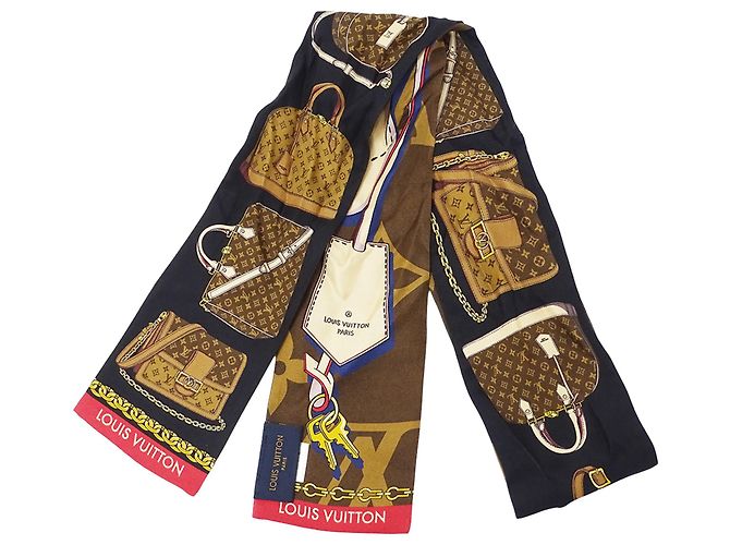 Louis Vuitton Seidentuch Braun Schwarz