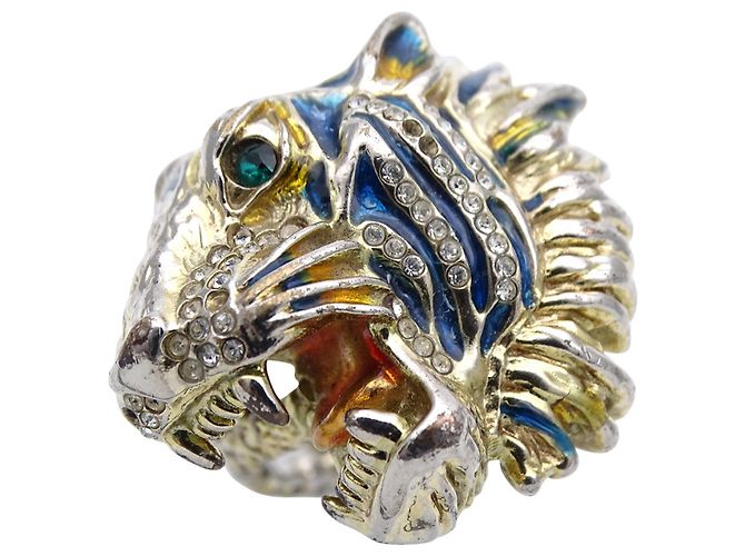 Anillo banda Gucci chapado en oro
