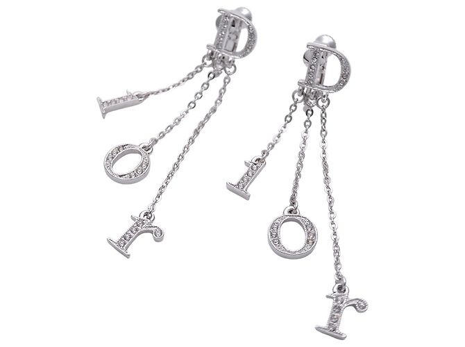 Christian Dior Clip-On Ohrringe Silber