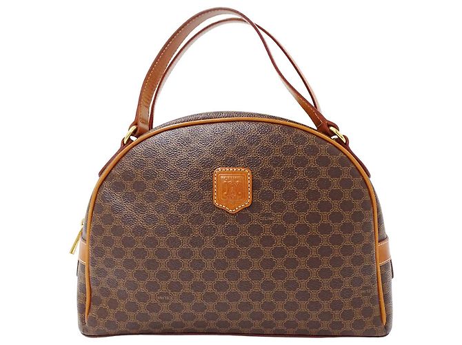 Céline Sac à main Celine en PVC marron