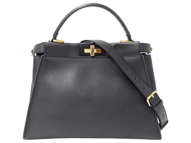 Fendi Lederhandtasche Schwarz