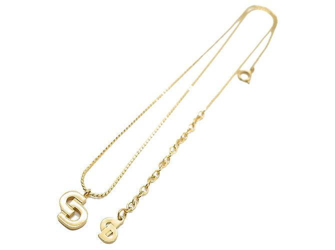 Dior CD Logo Gold Halskette Golden