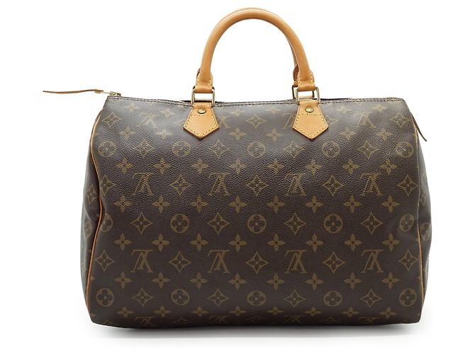 Louis Vuitton Monogram Speedy 35 Marrone Pelle