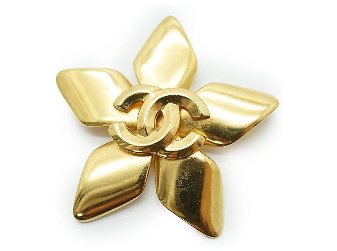Chanel Spilla Fiore Logo CC GP D'oro
