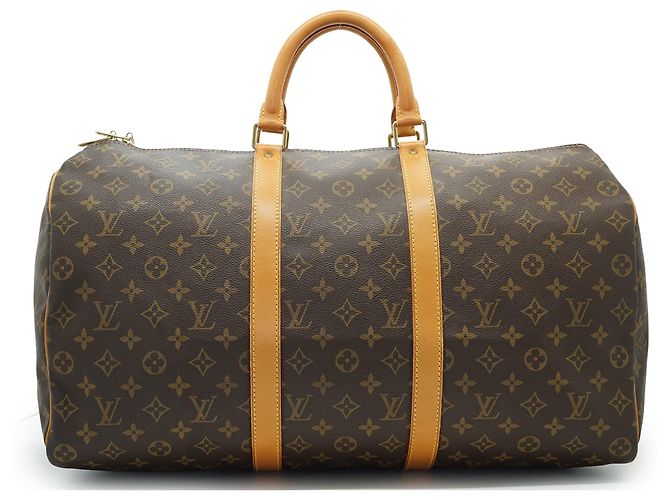 Louis Vuitton Monogram Keepall 50 Marron Toile Cuir