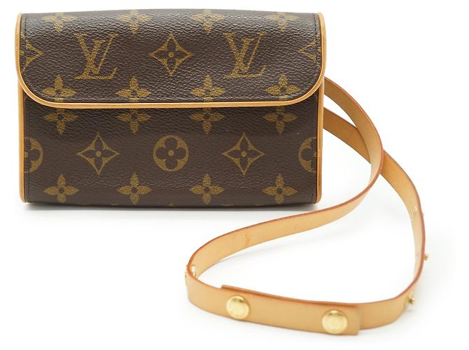 Louis Vuitton Monogram Pochette Florentine Brown Beige