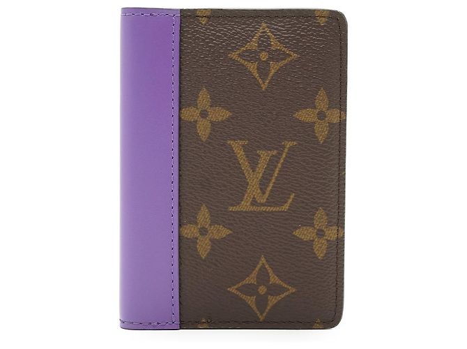 Louis Vuitton Monogram Macassar Organizer de Poche Marrone Porpora