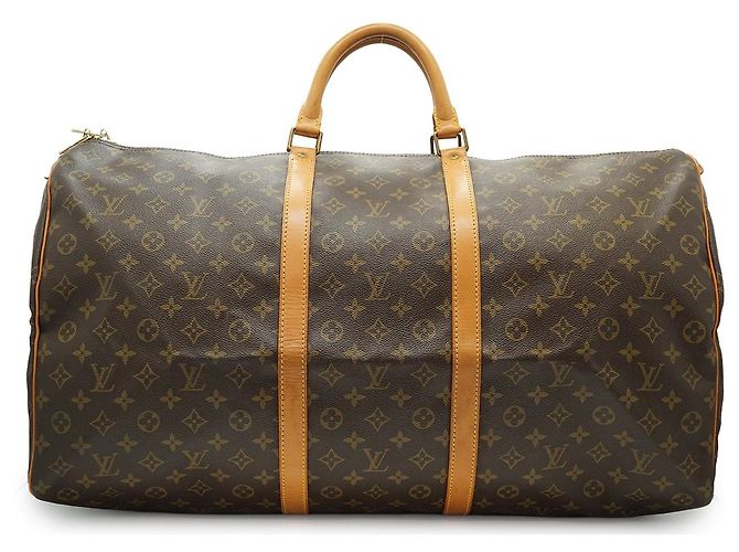 Louis Vuitton Monogram Keepall 60 Marrone Tela e Pelle