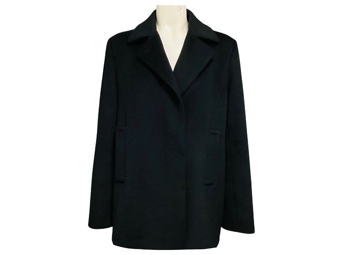 Giacca Jil Sander in lana, angora e cashgora nera
