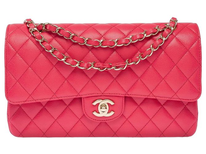 Bolsa CHANEL Timeless/Classique em Couro Rosa - 103984