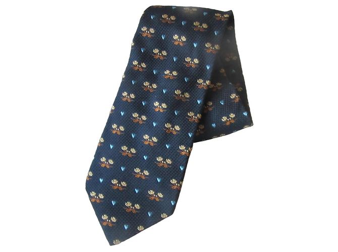 Cravatta in seta Yves Saint Laurent Blu