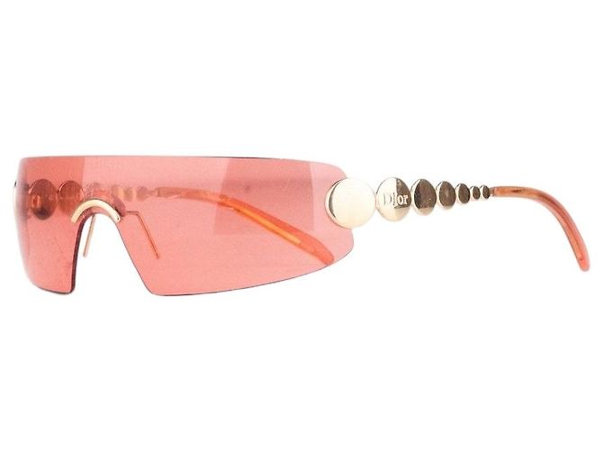 Gafas de sol máscara shield Dior by Galliano SS04 ‘Millenium’ Ruthenium Wrap Roja