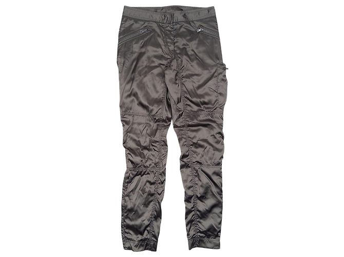 Prada 2000s Linea Rossa Military Zipper Cargo-Hose Grün
