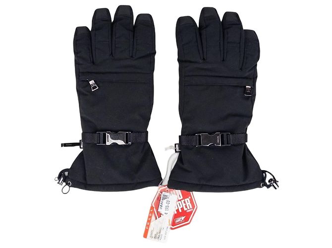 Gants de ski Prada 2000s ‘Techno’ avec boucle Wind Stopper Noir