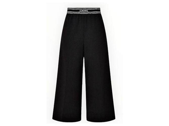 Loewe Weite Schwarze Wollhose