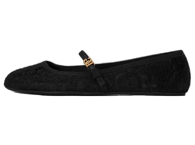 Dolce & Gabbana Sapatilhas de renda Taormina Preto