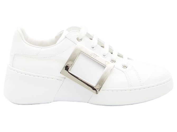 Roger Vivier Sapatilhas Leather Viv' Skate Branco