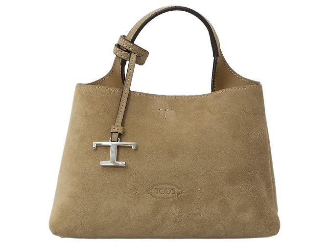 Tod's Sac en cuir micro-daim Beige