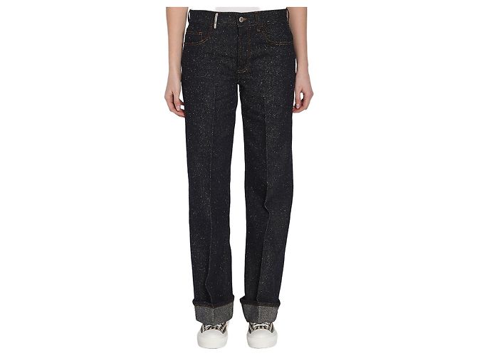Jeans Burberry em denim índigo de perna reta Azul