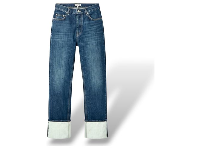 Vaqueros Loewe Fisherman de algodón azul