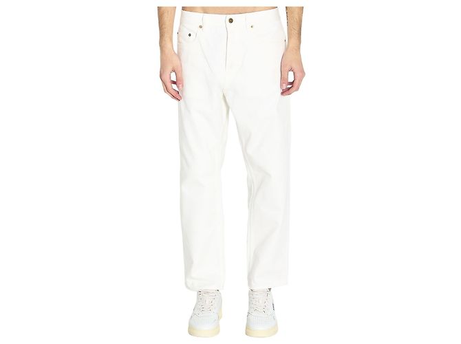 Golden Goose Jeans aus weißem Bull Denim mit weitem Bein