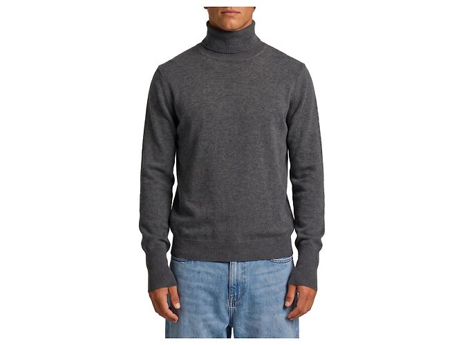 Ballantyne Derby grauer Kaschmir-Rollkragenpullover