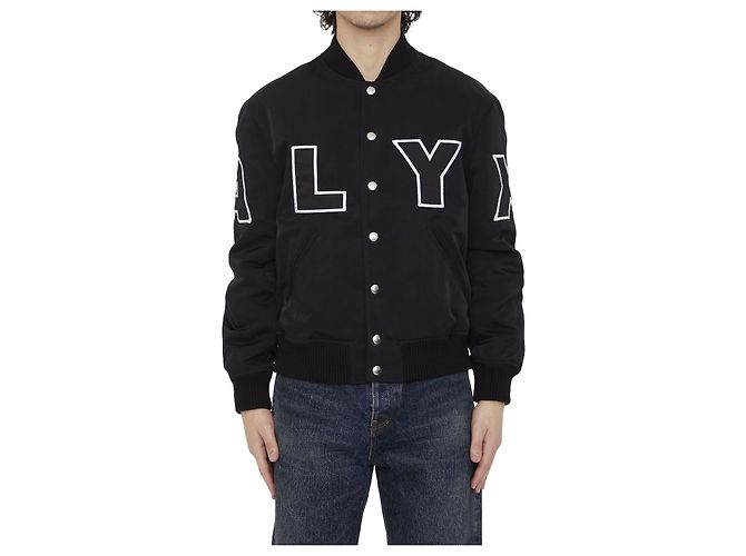 Alyx Logo Varsity bomber jacket Black