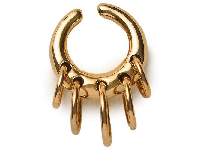 Ear cuff Panconesi Círculo Perfurado Dourado