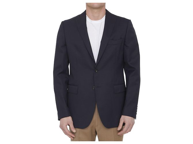 Tonello Giacca in lana monopetto Blu
