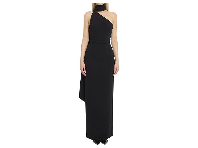 Solace London Demi Maxi Kleid Schwarz