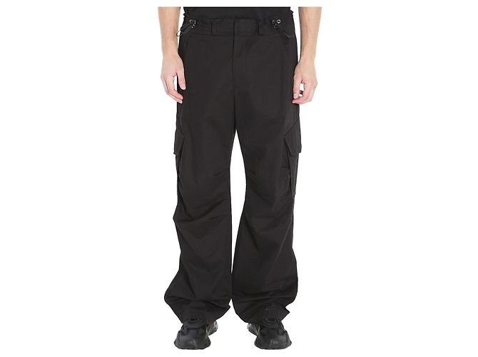 Dolce & Gabbana Calças Cargo Pretas de Algodão Corte Largo Preto