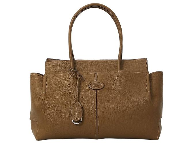 Tod's Hammered leather medium Tote bag Brown