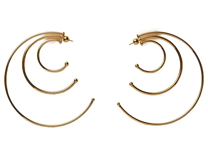 Panconesi Pierced Solar Hoops Ohrringe groß Golden