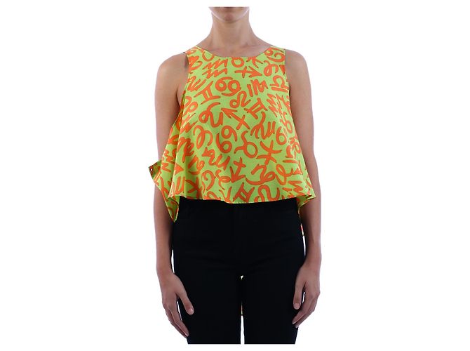 Top Jeremy Scott Verde de Algodón y Lyocell
