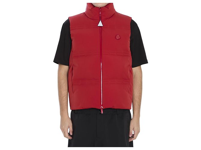 Moncler Sparky Steppweste aus Nylon rot
