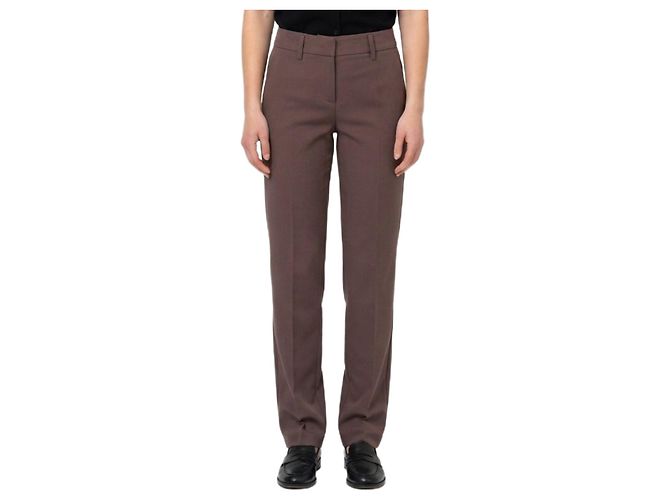 Sutton New York Coffee stretch canvas trousers