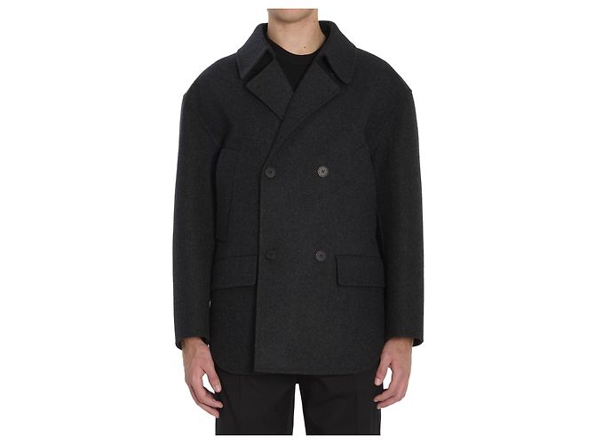 Fendi Wool Peacoat Grey