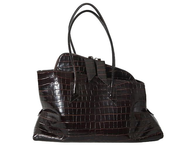 Attico borsa La Passeggiata top handle Coffee medium Marrone