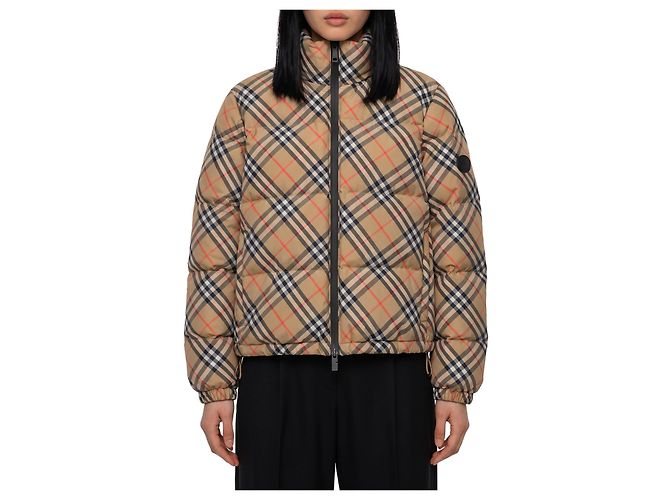 Burberry Ambleside Check puffer jacket Beige