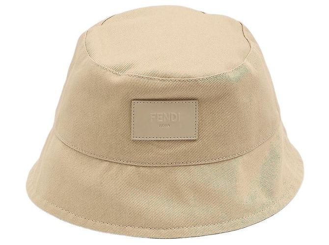 Fendi Beige Cotton Bucket Hat